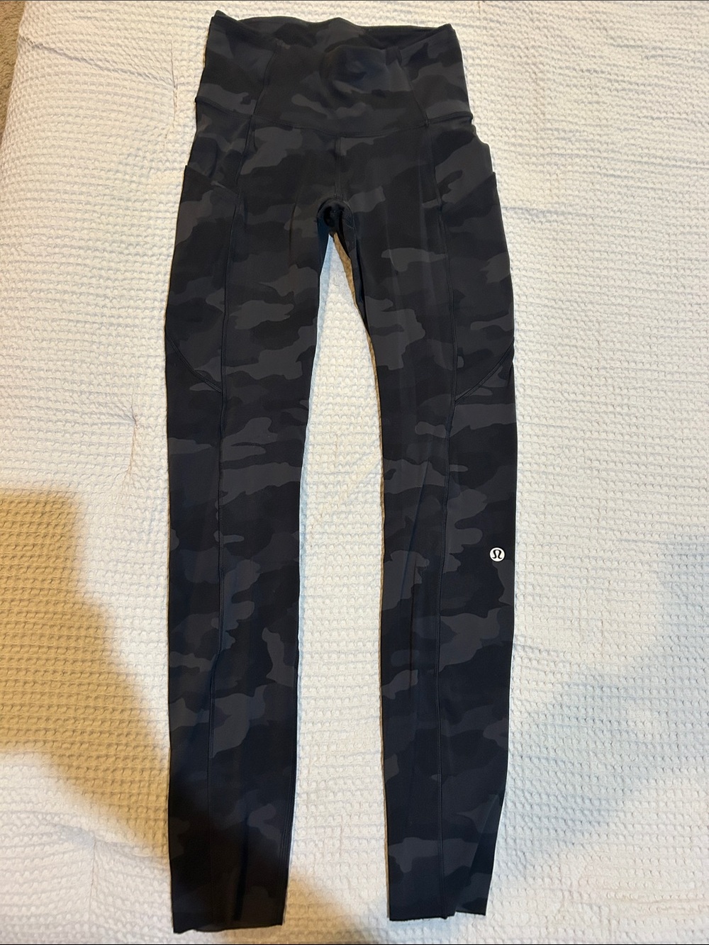 lululemon athletica women’s Black Camo High-Rise Leggings - Dark Gray Camo
